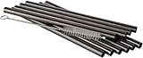 APS 93392 Trinkhalme aus Edelstahl, 10er-Set, inkl. Reinigungsbürste, Ø 8...