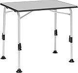 BERGER Ivalo 1 Campingtisch - Klapptisch Höhenverstellbar 80 x 60 cm Alu...