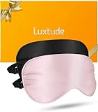 Luxtude 2 Stücke Schlafmaske Seide für Frauen und Herren, Schlafbrille...