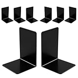 8 Stück Schwarze Buchstützen, extra groß & verstärkt Bücherstütze,...