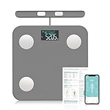 Fitdays Waage für Körpergewicht und Fettanteil, 8 Elektroden,...