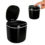 Moling Schwarz Tischmülleimer Klein mit Deckel 2.6L,Mini...