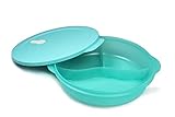 Tupperware Mikrowelle CrystalWave 1,9 L mit Abtrennung helles türkis/weiß...