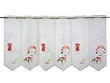 Scheibengardine Feuerwehr Hund Drehleiter | Höhe 50cm | Breite der Gardine...