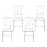 YyanLAK Gartenstühle Stapelbar, 37x38x90cm Stapelstühle, 4Pcs Klar...