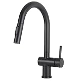 Wasserhahn Küche Schwarz, Hochdruck Küchenarmatur mit Brause Ausziehbar 2...