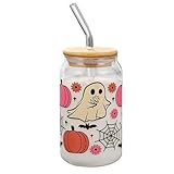 Kürbis -Geisterglas, festliche und lustige Halloween -Design, 400 ml,...