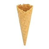 wisefood Eiswaffel - 10 Süße Eistüten ohne Rand Ø 50mm perfekt für...