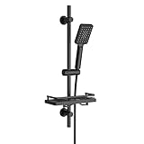 Görbach Edelstahl Duschset mit Duschablage, Wassersparend Brausestangeset...