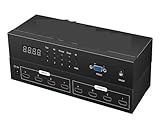 EDEDE KVM-Switch, 4x4 HMI Matrix Switch 4 In 4 Out 4K@30Hz Rack Mount...