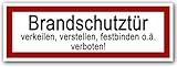 10 Stück Brandschutztür Aufkleber 21x7,2cm Sticker Brandschutztür...