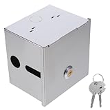 iplusmile Abschließbare Edelstahl Steckdosenbox mit Schloss 0,8Mm...