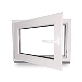 Kellerfenster - Kunststoff - Fenster - weiß - BxH: 60 x 40 cm - 600 x 400...
