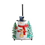Saisonaler Papierhandtuchhalter mit Schneemann-Dekoration, beschwerter...