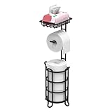 TreeLen Toilettenpapierhalter freistehend mit Ablage,...