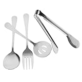 Amosfun 1 Satz Besteck Set Teiliges Set mit Zangen für Steak und Rostfrei...