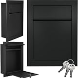 ALSTEN TECH Unterputz Briefkasten RAL9017 Schwarz Einbaubriefkasten...