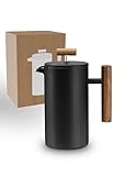 Lambda Coffee® CALDERA Thermo French Press Edelstahl I 1 Liter - 5 Tassen...