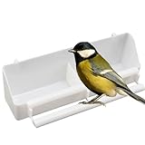 2 Stück Vogelfutterspender, Futterschale aus Kunststoff, Futterspender mit...