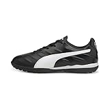 PUMA Unisex King Pro 21 TT Turf Football Trainers, Black White, 43 EU