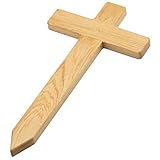 Edles kleines Holzkreuz aus europ. Eiche fürs Grab, Grabkreuz aus Holz,...