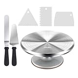 Ohuhu Tortenplatte Drehbar, Aluminiumlegierung Drehteller Torte 30 cm mit 2...