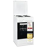 Exquisit Standherd, Standherd 50 cm Breite, Massekochfeld, einfach zu...