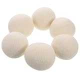 TOVINANNA 6 Stück Weiße Trockenbälle aus Wolle Natürlicher...