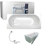 sanicomfort Badewanne Komplettset Basic Rechteck 170x75 cm –...