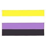 AZ FLAG - Flagge Non-Binary Stolz - 90x60 cm - Genderqueere Fahne 100%...