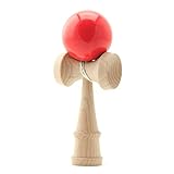 PRECORN Kendama Japanisches Geschicklichkeitsspiel rote Kugel...