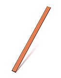 QWORK® Kupferblech T2, 3 mm x 15 mm x 25 cm Cu Metall Flachstange, Lila...