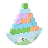 Holz-Stapelspielzeug, Gleichgewichts-Stapel-Set aus Holz, Lernspielzeug,...