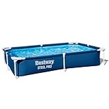 Bestway Steel Pro Frame Pool ohne Pumpe 221 x 150 x 43 cm, dunkelblau,...