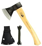 Mastiff Gears® Holzgriff Beil, Campingaxt, Holzspaltaxt für Camping,...