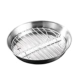 FytStycale Bräter-Set mit Rost, runder Grillaufsatz für BBQ und...