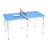 JDBDU Tischtennisplatte Outdoor Klappbar, 152x76x76cm Mini...