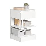 SoBuy FBT49-W Beistelltisch Nachttisch Nachtschrank Kommode mit 1 Schublade...