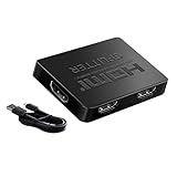 ZEZEFUFU 4K HDMI-Splitter, Spiegelbildschirm, 1 Eingang, 4 Ausgänge, für...