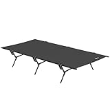 Outsunny Feldbett faltbar Extra Breit Campingbett mit Tragetasche 200 x 100...