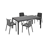 Dmora - Outdoor Lounge Set Tarquinia, Outdoor und Indoor Lounge Set,...