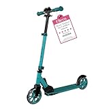 HUDORA Scooter Up 145 Junior - Teal - Hochwertiger & sicherer Kinder Roller...