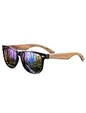 AMEXI Holz Sonnenbrillen/Sonnenbrille mit Holzbügeln aus Walnuss für...