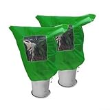 Pflanzenfrostabdeckung mit transparentem Fenster und Kordelzugverschluss,...