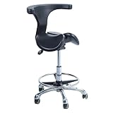 Ergonomischer Sattelstuhl mit Rückenstütze, Verstellbarer Rollstuhl...