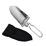 Healeved Tragbarer Kleiner Klappspaten aus Edelstahl mit Tasche Faltbare...