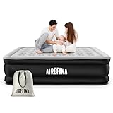 Airefina Luftbett 2 Personen, Aufblasbare Matratze mit Integrierter Pumpe,...