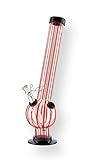 Budawi® Acrylbong Red Stripes mit Alu Chillum Kickloch und Flutschkopf...