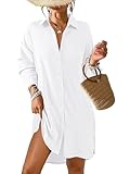 Tanmolo Damen Strandkleid Bikini Cover Up Sommer Strandbluse Strandhemd...