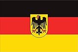 flaggenmeer® Flagge Deutschland Bundesdienstflagge 110 g/m² ca. 150 x 250...